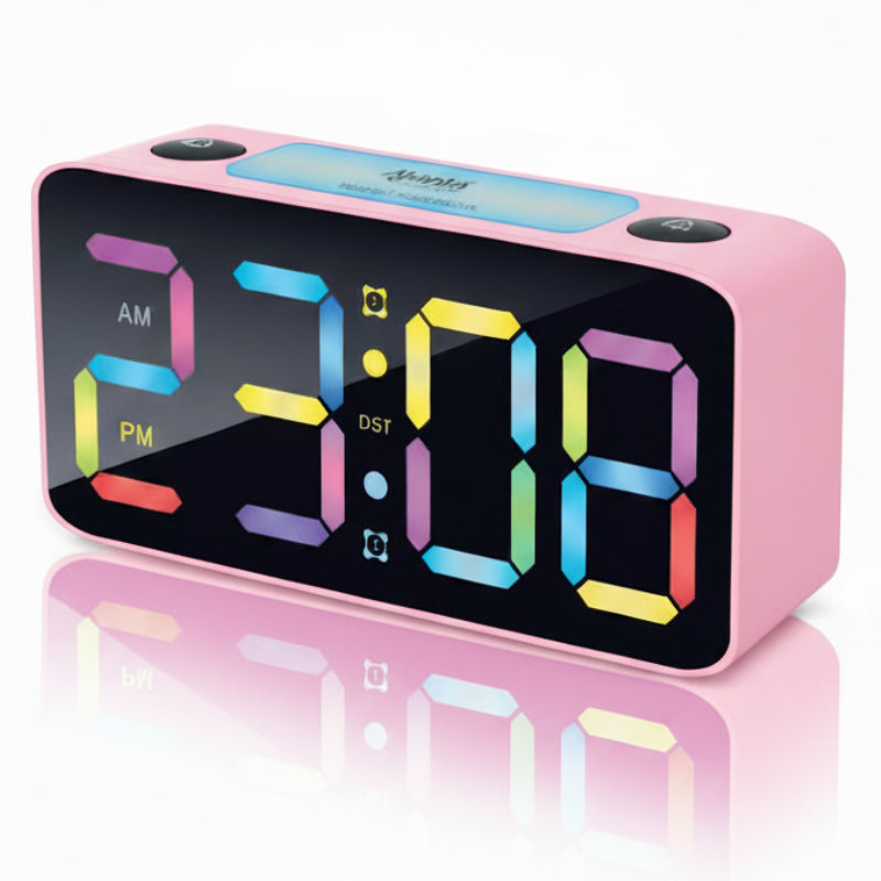 Ajanta 7-Inch LED Table Clock with USB & Night Light