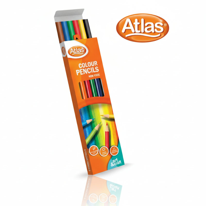 Atlas Colour Pencils - 6 Colours
