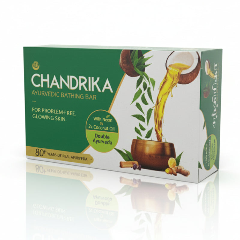 Chandrika Ayurvedic Bathing Bar Soap with Neem & 2x Coconut Oil - 70g