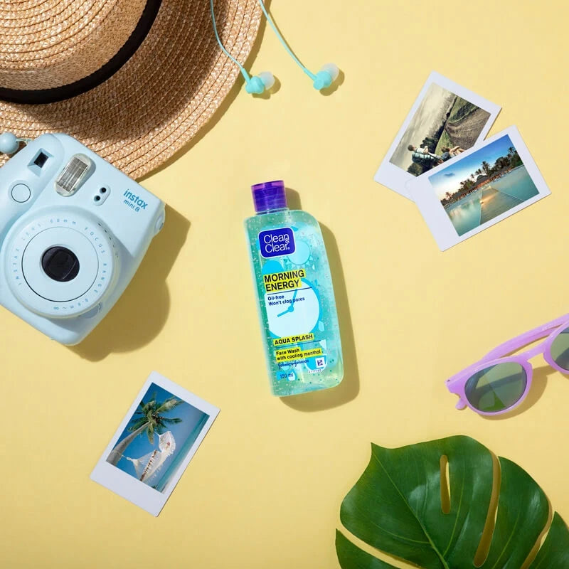 சுத்தமான &amp; தெளிவான காலை எரிசக்தி அக்வா ஸ்பிளாஸ் ஃபேஸ் வாஷ் கூலிங் மெந்தோல் - 100 மிலி