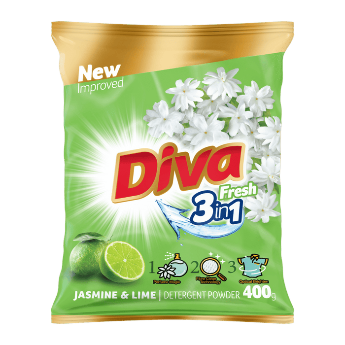 Diva Fresh Jasmine & Lime Detergent Powder - 1Kg