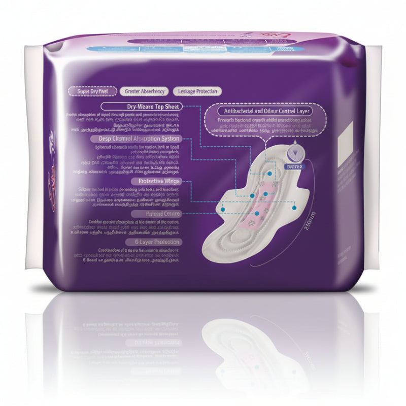 Eva Dritex Wings Sanitary Napkins - (10 Pads)
