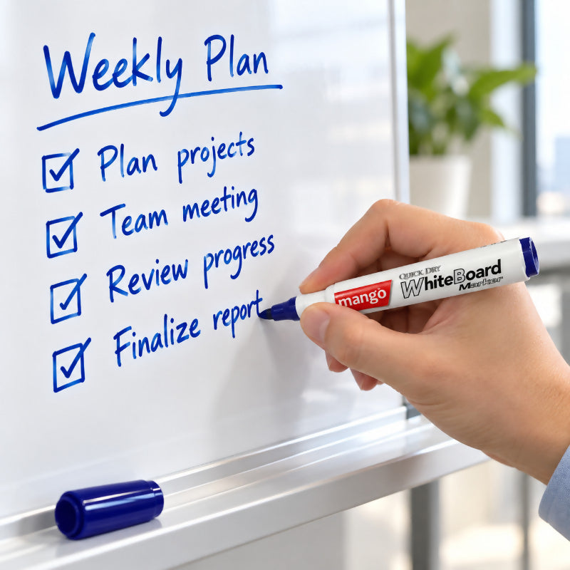 Mango Quick Dry Whiteboard Marker – Easy Wipe | School, Office & Home