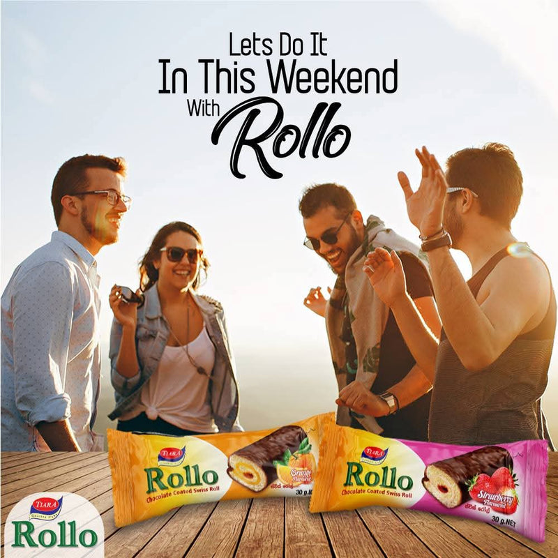 Tiara Rollo Chocolate Coated Strawberry Swiss Roll