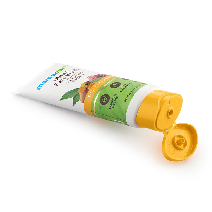 mamaearth Ubtan Face Wash with Turmeric & Saffron for Tan Removal – 100ml
