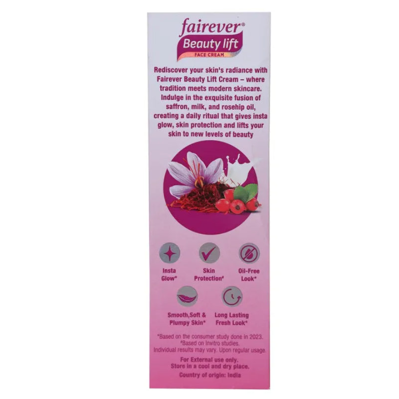 Fairever Beauty Lift Glow Cream – Saffron, Milk & Rosehip Oil
