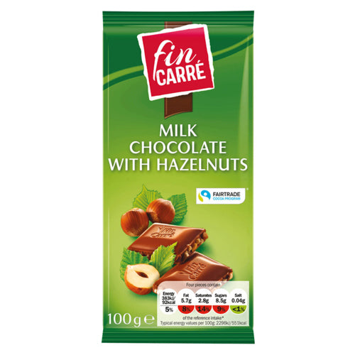 Fin Carre Milk Chocolate Hazelnuts -100g