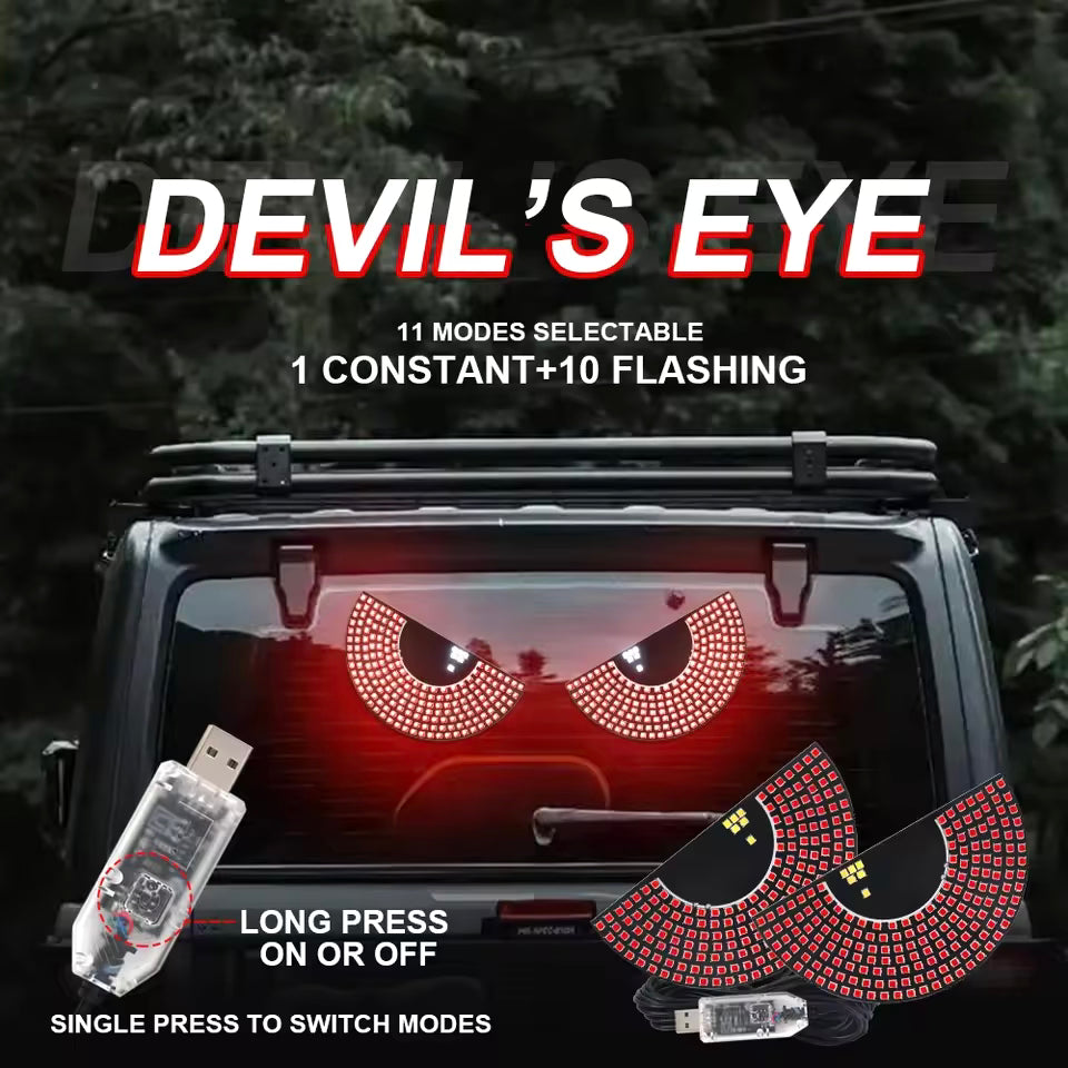 கார் ஜன்னல்களுக்கான 2X டெவில்ஸ் ஐ LED லைட் கார் ஐ லைட் டிரக் டைனமிக் LED லைட்