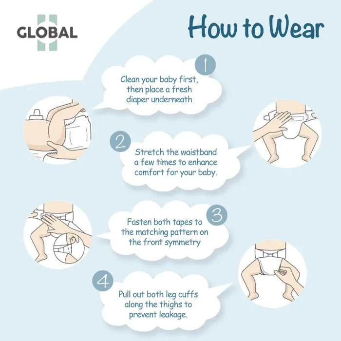 Global Baby Diapers  30pcs