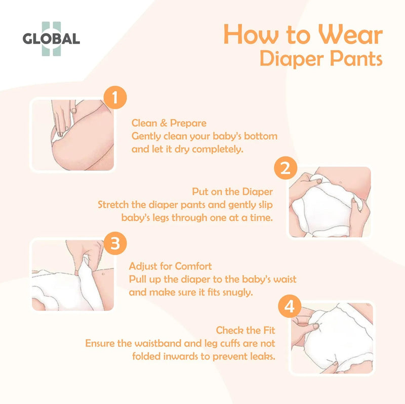 Global Baby Pants Diapers 50pcs