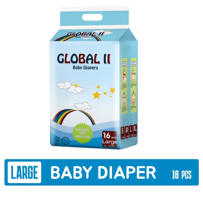 Global II Baby Diapers 16pcs