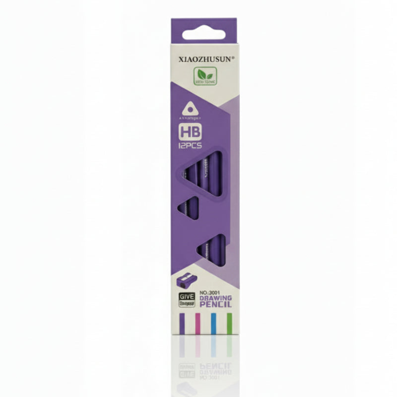 HB முக்கோண வரைதல் பென்சில் - 1 பெட்டி - (ஒவ்வொன்றும் 12 பென்சில்கள் கொண்ட பெட்டி)
