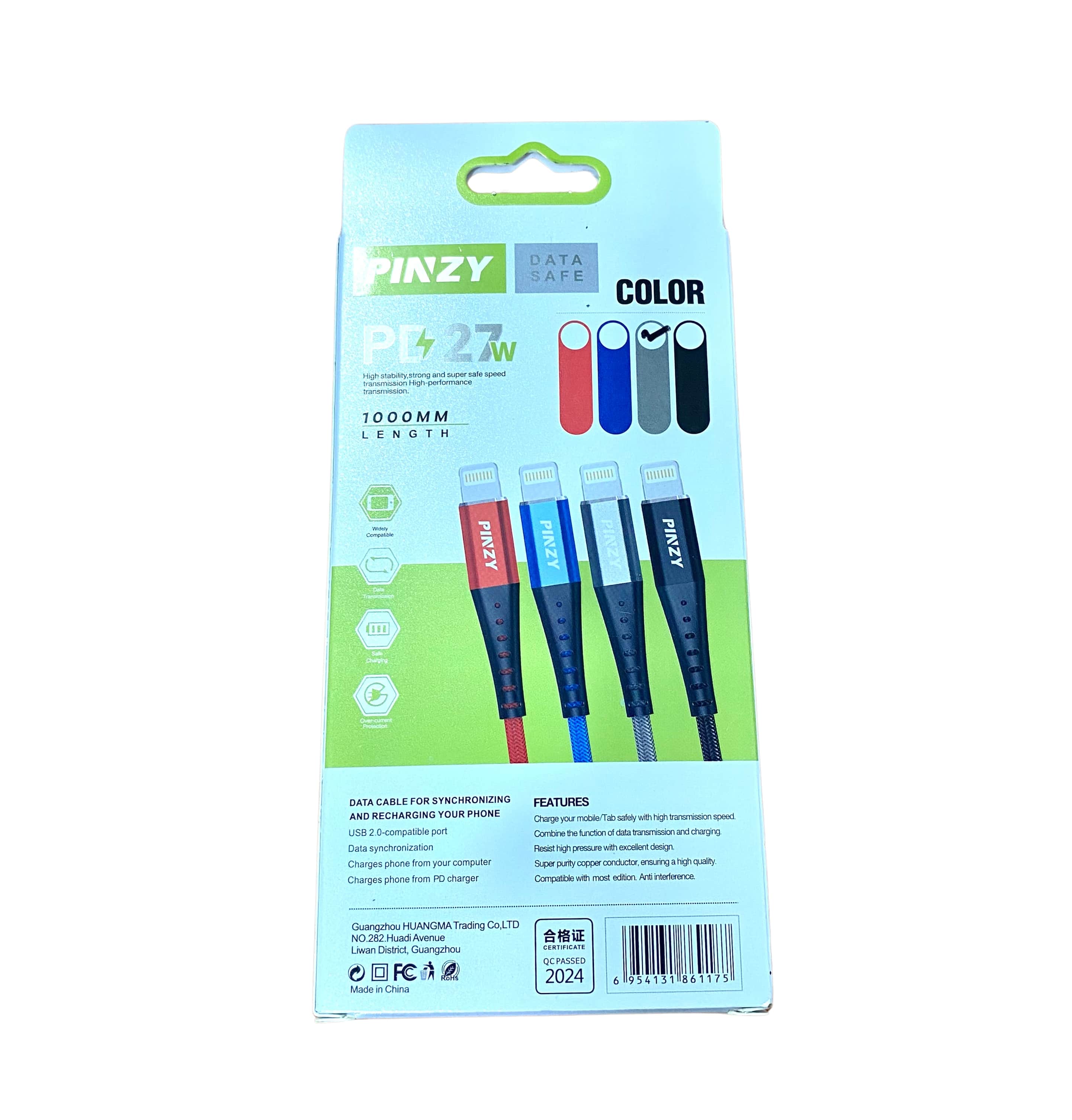 PINZY Original PD 27W Type-C to Lightning Cable For Apple iPhone