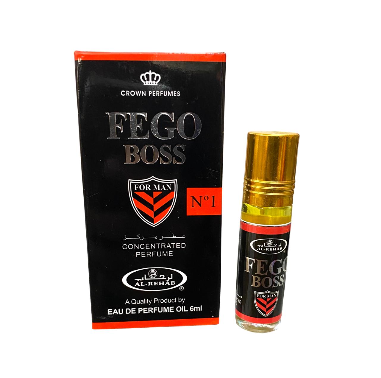 AL-REHAB Crown Perfumes FEGO BOSS For Man Concentrated Attar Perfume - 6ml