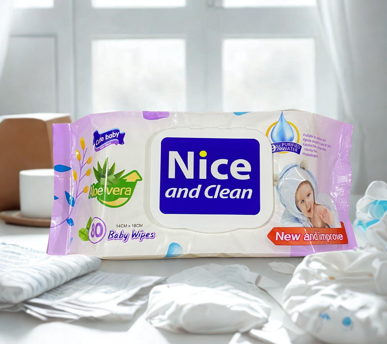 Cute Baby Nice and Clean Alove Vera Baby Wipes