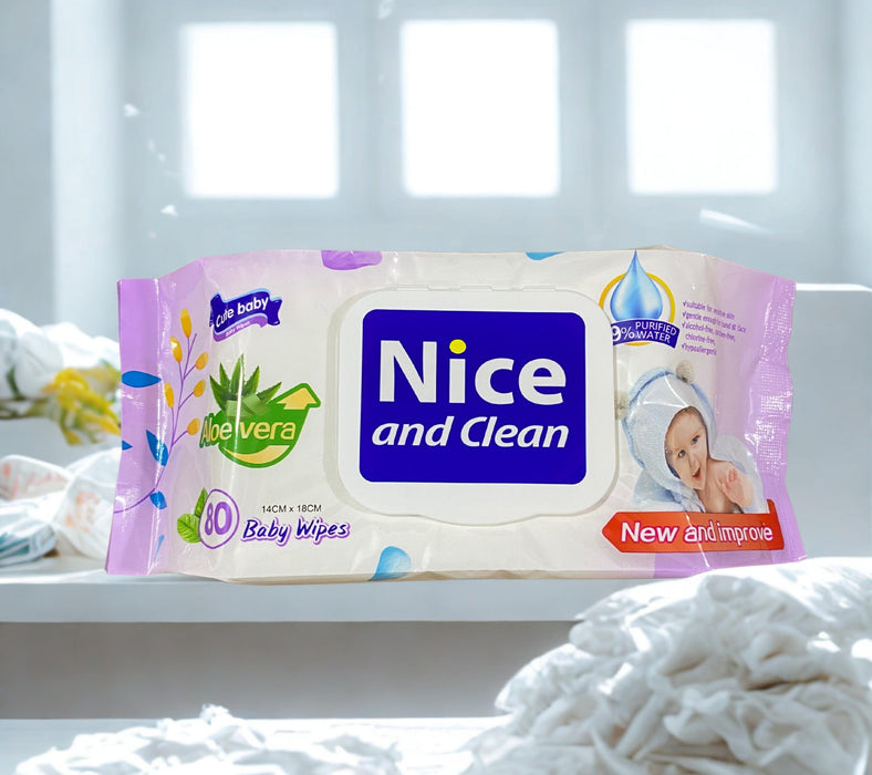 Cute Baby Nice and Clean Alove Vera Baby Wipes