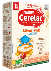 8 மாதங்களிலிருந்து பாலுடன் கலந்த பழங்களின் நெஸ்லே செரெலாக் குழந்தை தானியங்கள் - 200 கிராம் 