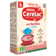 Nestle Cerelac Infant Cereals Red Rice & Milk From 6 Months - 200 g