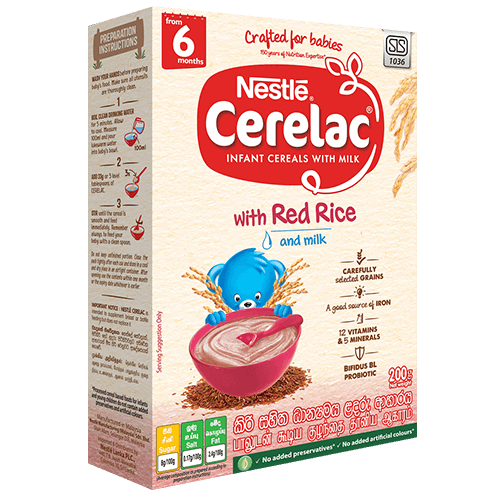 Nestle Cerelac Infant Cereals Red Rice & Milk From 6 Months - 200 g