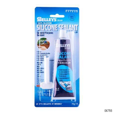 SELLEYS SILICONE SEALANT CLEAR TUBE - 75G