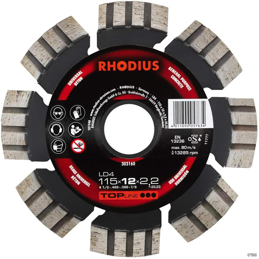 RHODIUS DIAMOND CUTTING DISC TOPLINE LD4