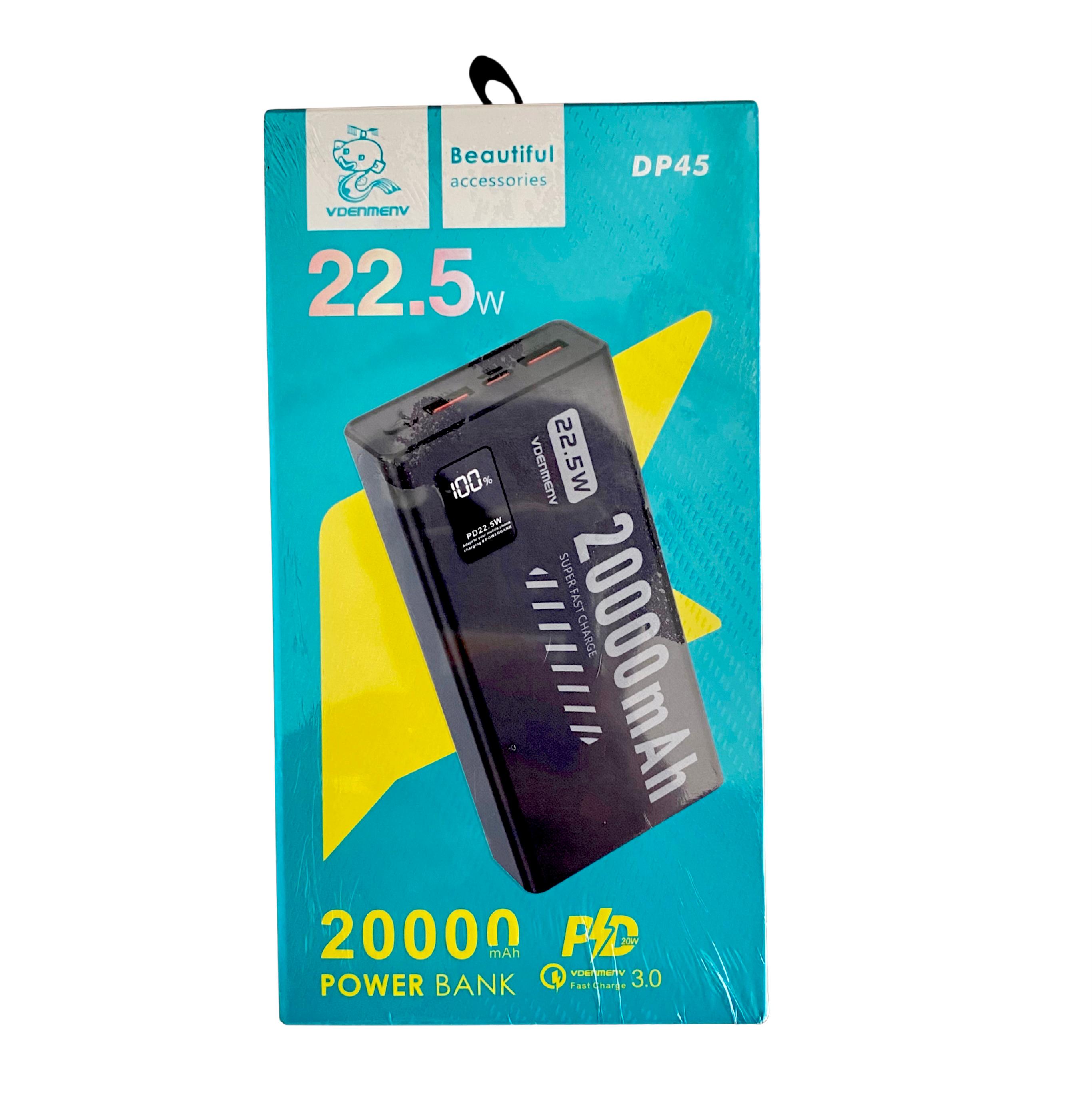 VDENMENV DP45 20000mAh Power Bank