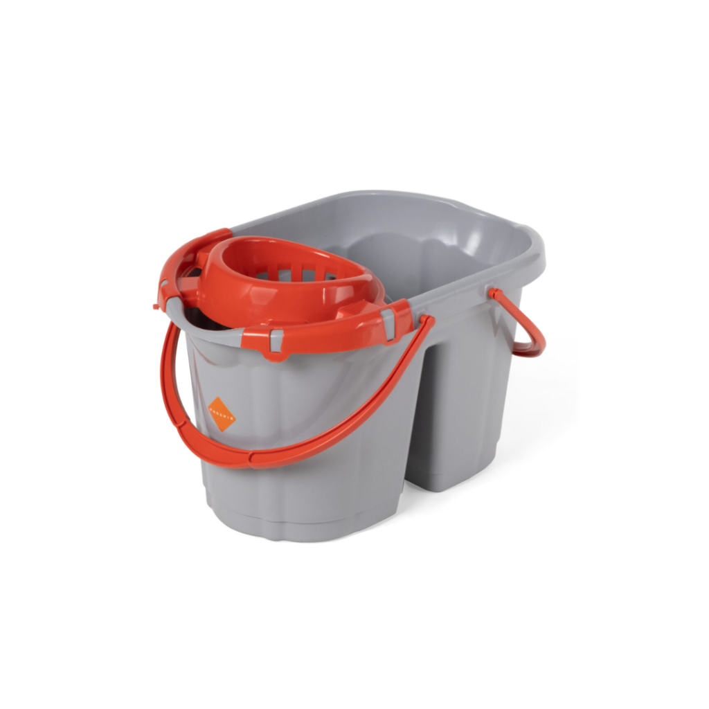 Twin Bin Mop Basket with Wheels