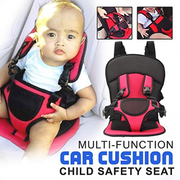 Multicolor Baby Car Cotton Cushion Seat with Safety Belt for Child