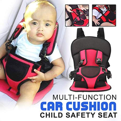 Multicolor Baby Car Cotton Cushion Seat with Safety Belt for Child