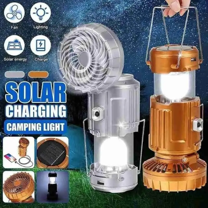 GSH-9299 Solar Camping Light with Fan