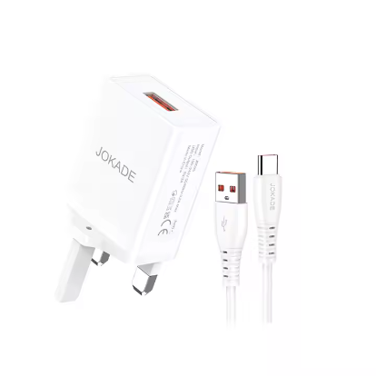 JOKADE JB096 Jinghui Series USB Wall Charger (Type-C, UK Plug)