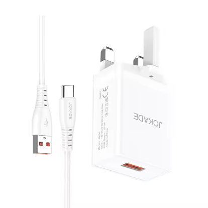 JOKADE JB096 Jinghui Series USB Wall Charger (Type-C, UK Plug)