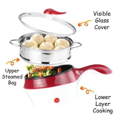 Multifunctional Electric Cooker Hot Pot with Steamer
