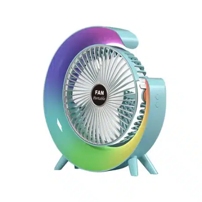 Colorful USB Desktop Fan with Night Light