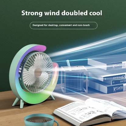 Colorful USB Desktop Fan with Night Light