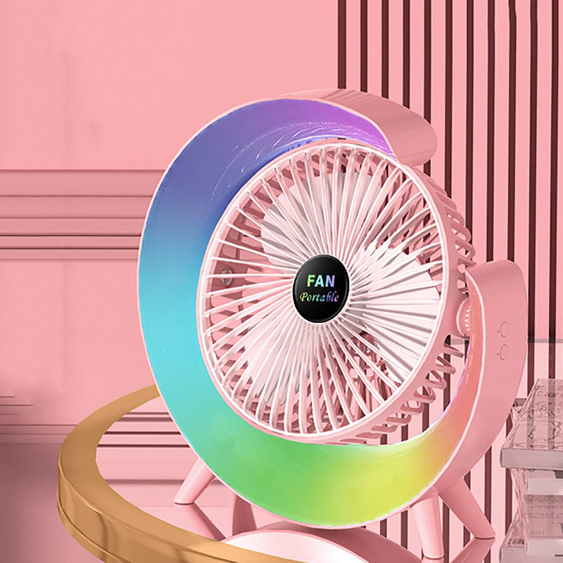 Colorful USB Desktop Fan with Night Light