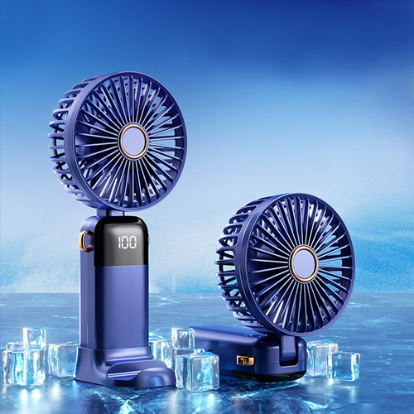 ARMICO Mini Handheld Fan – 4-in-1 Rechargeable USB Fan with LED Display