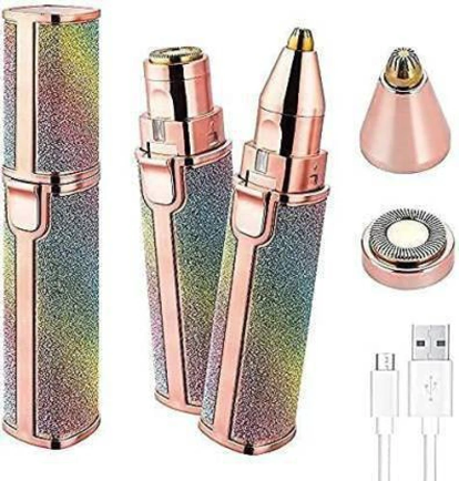 Rechargeable 2 in 1 Eyebrow & Facial Hair Trimmer for Women