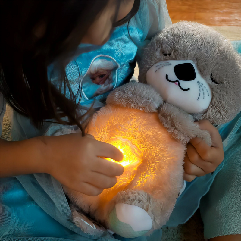 Breathing Teddy Bear / Otter Plush Toy with Soft Music