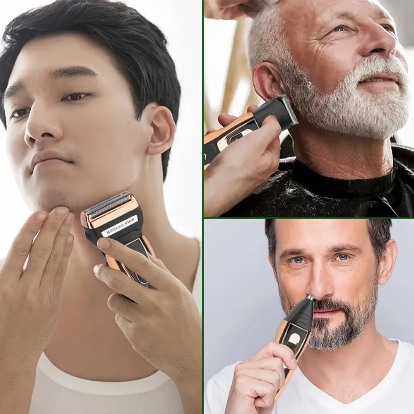 Geemy GM 595 Rechargeable 3-in-1 Shaver Trimmer