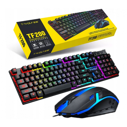 T-Wolf TF200 RGB Gaming Keyboard & Mouse Combo