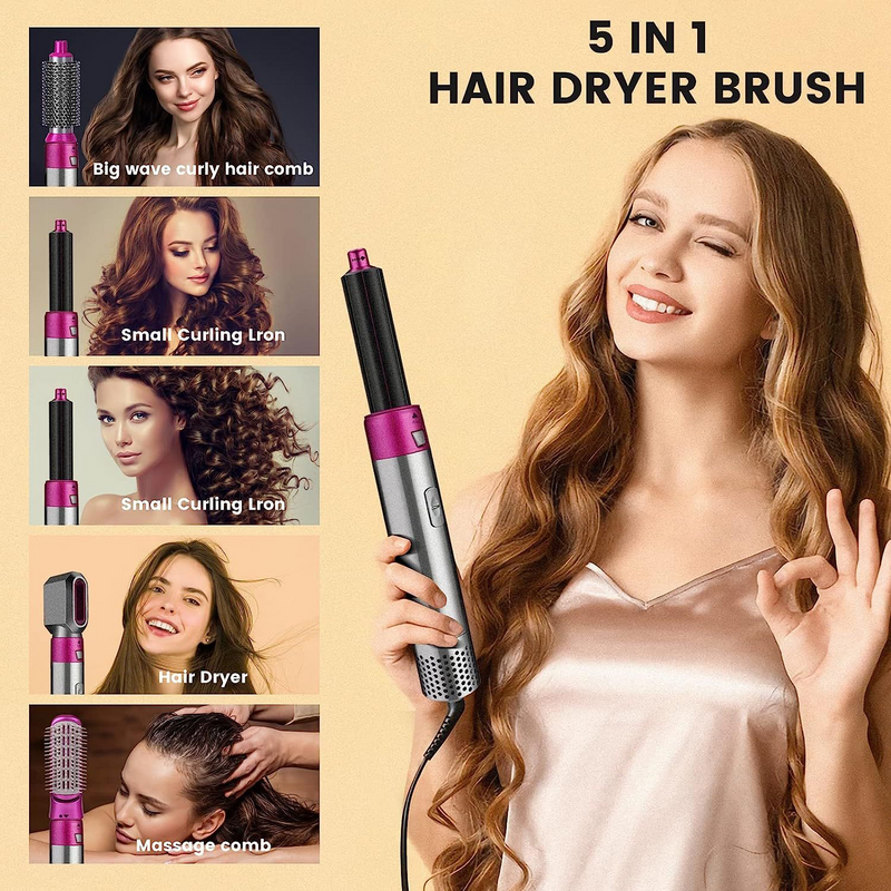 5-in-1 Multifunctional Curling Iron Set & Hot Air Styler
