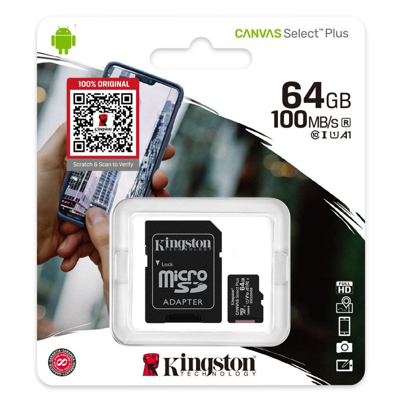 Kingston Canvas Select Plus Micro SD Card | 100MB/s | Memory Card