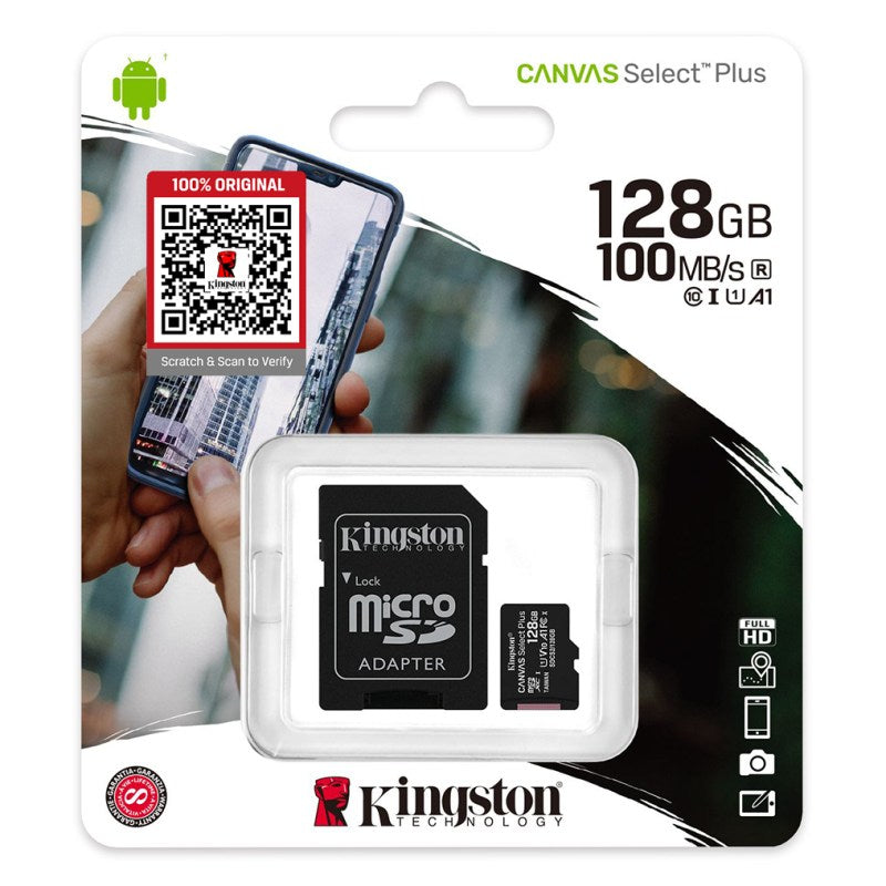 Kingston Canvas Select Plus Micro SD Card | 100MB/s | Memory Card