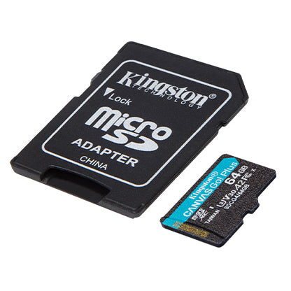Kingston Canvas Go Plus Micro SD Card (With Adapter) | 4K Videos/Action Cams | 200MB/s