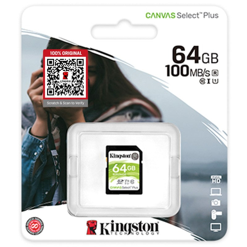 Kingston Canvas Select Plus SD Card | UHS-I Class 10 | 100MB/s Read