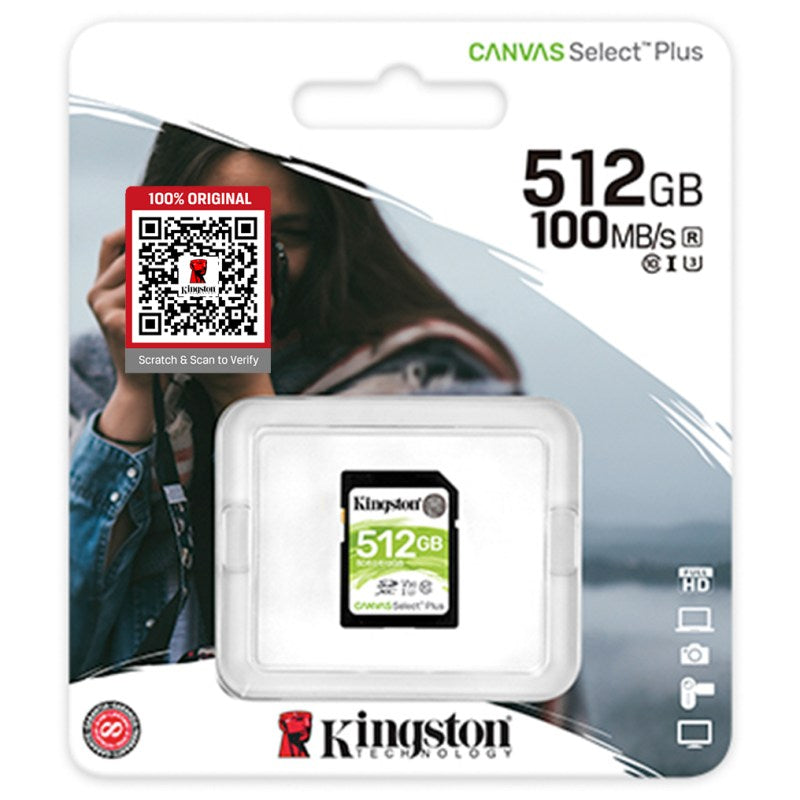 Kingston Canvas Select Plus SD Card | UHS-I Class 10 | 100MB/s Read
