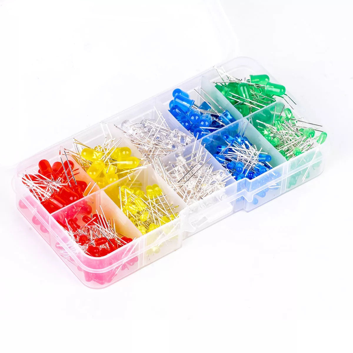 LED 3mm / 5mm ஒளி-உமிழும் டையோட்கள் LED மாதிரி வெள்ளை நீல சிவப்பு மஞ்சள் பச்சை செய்யும்