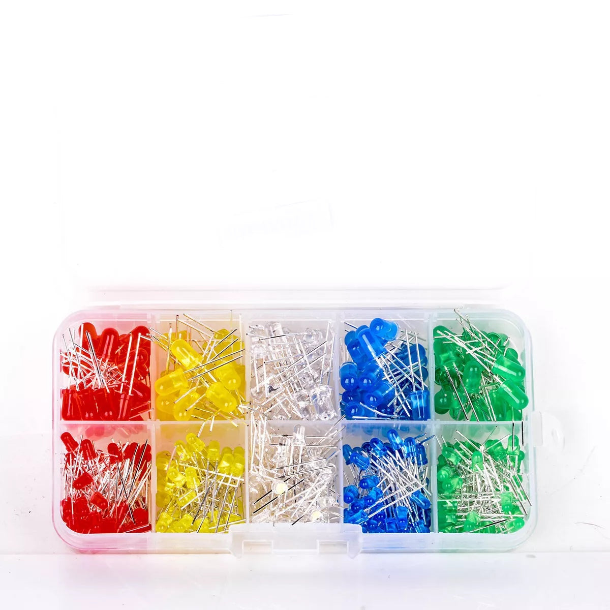 LED 3mm / 5mm ஒளி-உமிழும் டையோட்கள் LED மாதிரி வெள்ளை நீல சிவப்பு மஞ்சள் பச்சை செய்யும்