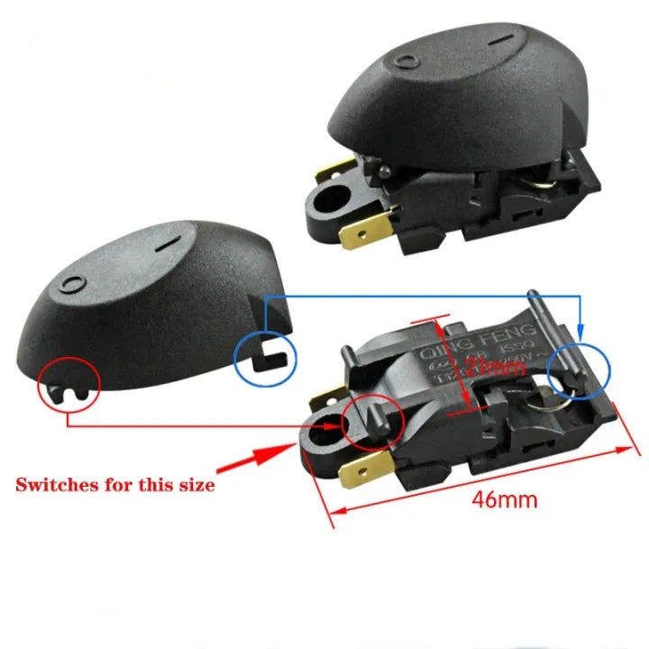 Electric Kettle Parts Standard 13A Thermostat Switch Universal Replacement - 1Pcs